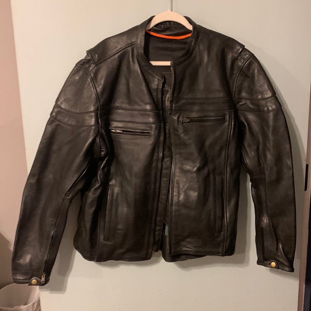Black Leather Performance Jacket - image 1